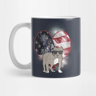 Pitbull USA Dog Patriotic Design Mug